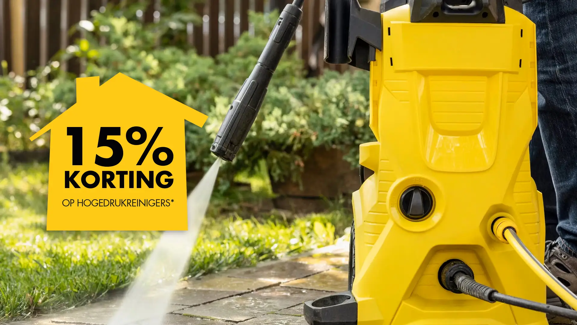 15% korting op hogedrukreinigers            